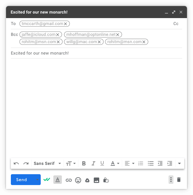 gmail cc bcc