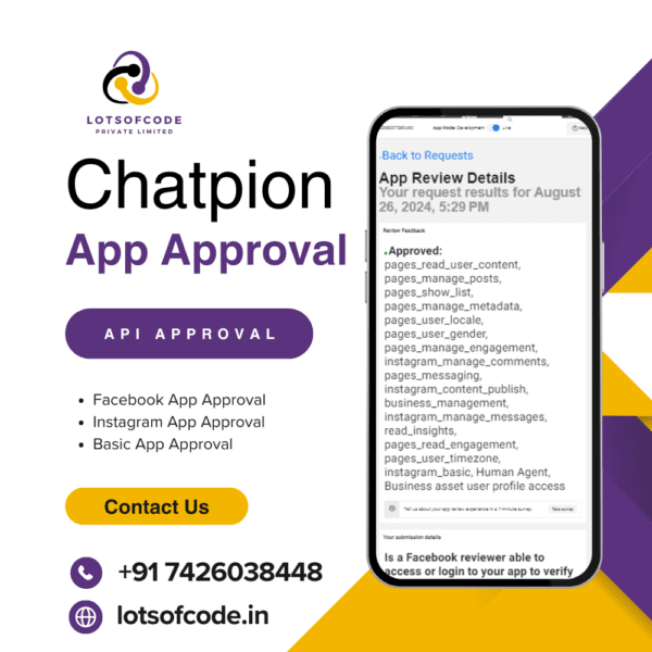 chatpion app approval ChatPion: AI Chatbot for Facebook, Instagram, eCommerce, SMS/Email & Social Media Marketing (SaaS)