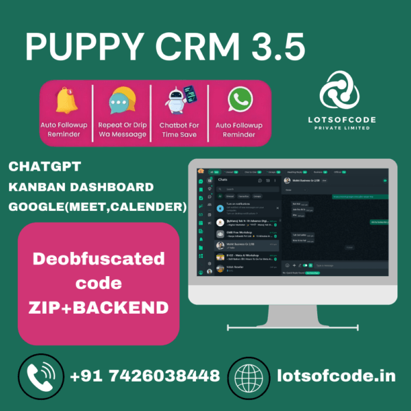 Whatsapp crm 3.5 original source code chatgpt kanban