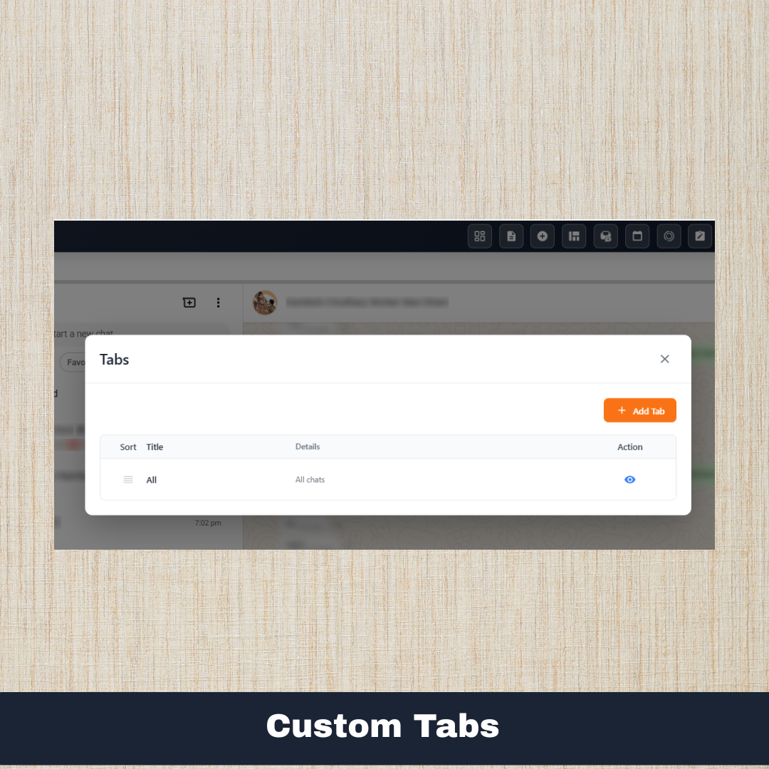 whatsapp organize chats with custom tabs - Lion CRM