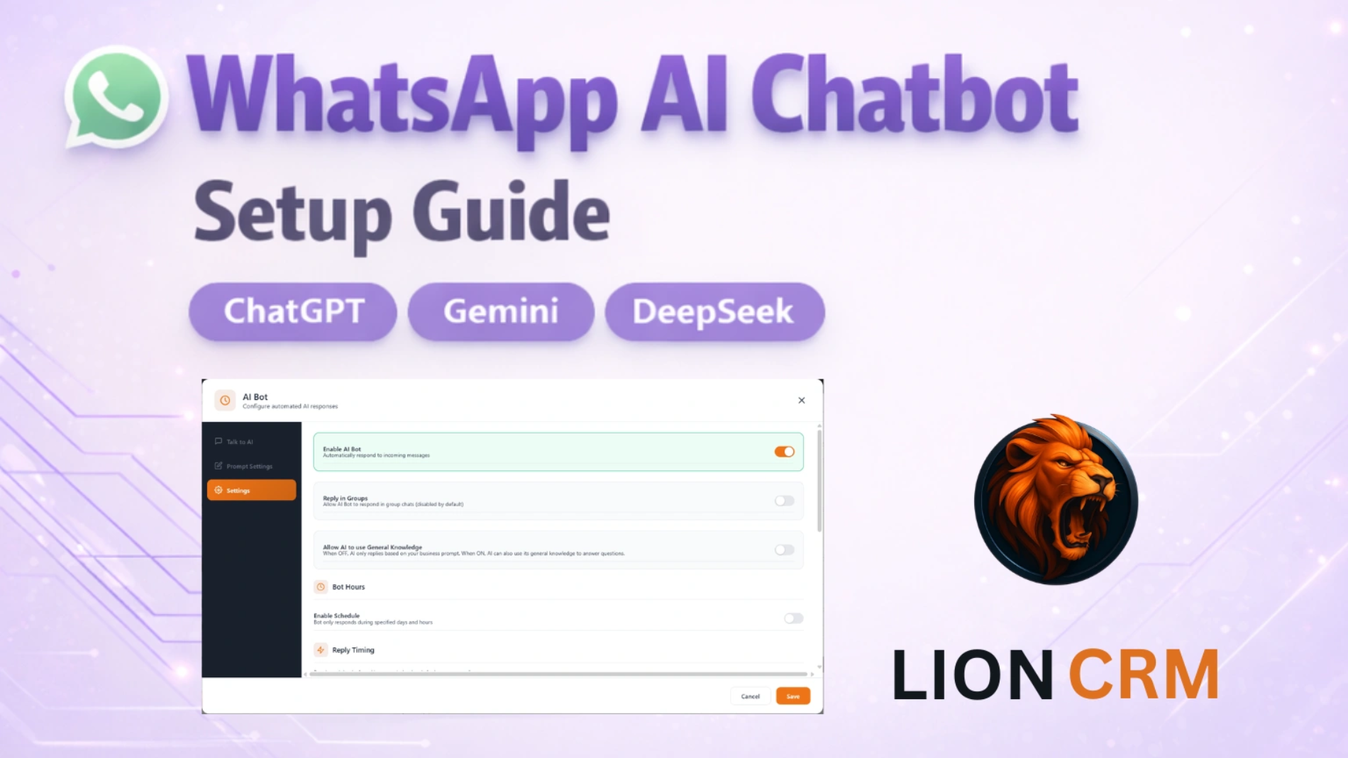 WhatsApp AI Chatbot — ChatGPT, Gemini & DeepSeek Setup Guide (2026)