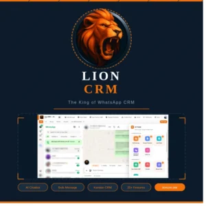 Lion CRM – Best WhatsApp CRM Chrome Extension with AI Chatbot (User License)
